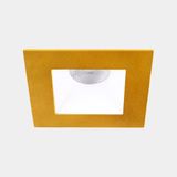 Downlight Play Deco Symmetrical Square Fixed 17.7W LED warm-white 3000K CRI 90 33º PHASE CUT Gold/White IP54 1610lm