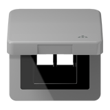 Hinged lid LAN with centre plate CD590KLLANGR