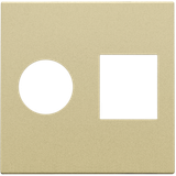 Finishing set for single coaxial connection and network connection RJ4