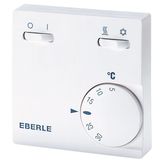 Room controller, 5-30C, AC 230V, 1 changeover contact, 10/5 A, heating/cooling switch, on/off