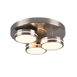 Franklin LED ceiling lamp brushed steel