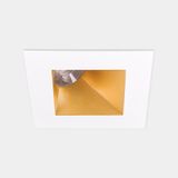 Downlight Play Deco Asymmetrical Square Fixed 11.9W LED warm-white 3000K CRI 90 34.5º ON-OFF White/Gold IP54 1244lm