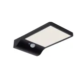 BASIC Wall Light + Sensor IP44 11/19/3cm Black