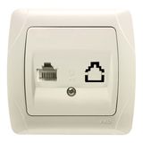 Carmen Beige Numerical Phone Socket (CAT3)