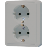 Schuko-socket 2-gang CD5020NKIGR