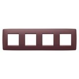 ONE INTERNATIONAL PLATE - IN PAINTED TECHNOPOLYMER - 2+2+2+2 MODULES HORIZONTAL - TUSCAN RED - CHORUSMART