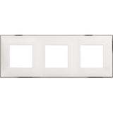 CLASSIA - COVER PLATE 2X3P WHITE CHROME