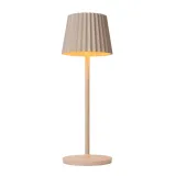 Lucide JUSTINE - Table lamp Outdoor - LED Dim. - 1x2W 2700K - IP54 - Cream