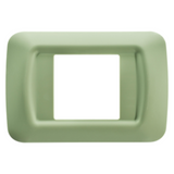 TOP SYSTEM PLATE - IN TECHNOPOLYMER GLOSS FINISHING - 2 GANG - VENETIAN GREEN - SYSTEM