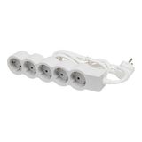 MOES STD SCH  5X2P+E 1,5M WHITE/GREY