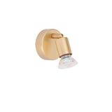 Satin Gold Metal LED GU10 1x10 Watt 230 Volt IP20 Bulb Excluded D: 8 W: 6.7 H: 10.9 cm Rotating & Adjustable