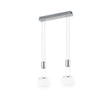 Madison LED pendant 2-pc brushed steel