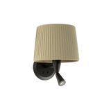 SAMBA BLACK READER WALL LAMP RIBBONED LAMPSHADE E2