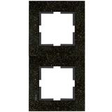 Novella Accessory Corian - Black Quartz Two Gang Frame