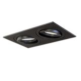 Helium Double Recessed Light 2xGU10 Black