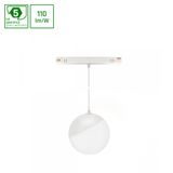 SYSTEM SHIFT - GLOBE P SUSPENDED SPHERE TRACK LIGHT 100MM (850MM CABLE) 5W 165DEG WHITE 5Y WARRANTY DALI