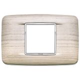 Round plate 2centM Wood white oak