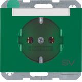 SCHUKO soc. out. "SV" imprint, K.1, green glossy