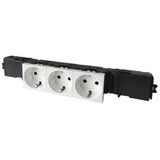 Socket Mosaic - 3x2P+E - for instal. on trunking - auto. term. WAGO WINSTA - std