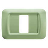 TOP SYSTEM PLATE - IN TECHNOPOLYMER GLOSS FINISHING - 1 GANG - VENETIAN GREEN - SYSTEM