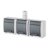 AQUANT SOCKET 3x2P+Z HORIZONTAL