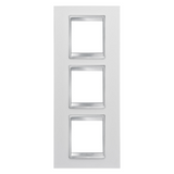 LUX INTERNATIONAL PLATE - IN TECHNOPOLYMER - 2+2+2 MODULES VERTICAL - WHITE - CHORUSMART