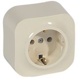 German std socket 2P+E Forix - surface mounting - IP 2X - 16 A - 250 V~ - ivory