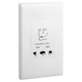 Shaver Socket - 1 Gang 115/230V White, Legrand - ELOE