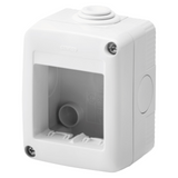 PROTECTED ENCLOSURE FOR SYSTEM DEVICES - 2 GANG - RAL 7035 GREY - IP40