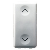 THREE-WAY SWITCH 2P 250V ac - 10AX - NEUTRAL - SYMBOL UP-DOWN - 1 MODULE - SYSTEM WHITE