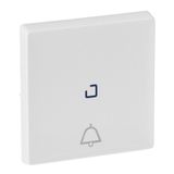 Cover plate Valena Life - illuminated push-button - bell symbol - white