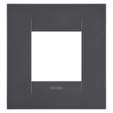 GEO INTERNATIONAL PLATE - IN PAINTED TECHNOPOLYMER - 2 MODULES - SATIN BLACK - CHORUSMART