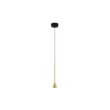 Triac Dimmable Black & Brass Gold Aluminium  LED 6 Watt 220-240 Volt  262Lm 3000K IP20  D: 6 H: 200 cm Adjustable Height