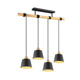 Harris pendant 4-pc E27 black/gold