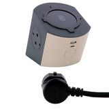 MOES COR SCH 2X2P+E DESKTOP INDUCTION USB A+C 2M TAUPE/BLACK