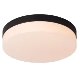 BISKIT Flush ceilin. Bathr.-Black-Ø28-LED-18W