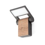 WOOD WALL LAMP DARK GREY LED 10W 3000K