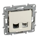 RJ11 + RJ45 socket Niloé category 5 UTP claws ivory