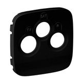 Cover plate Valena Allure - TV-R-SAT socket - black