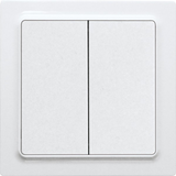 Wireless 4-way pushbutton in E-Design55, polar white mat