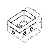 CARBO-BOX CASING 158x118x80 WITH RAIL