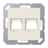 Centre plate for MJ f. 2 sockets A1569-2PAND