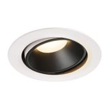 NUMINOS® MOVE DL XL, Indoor LED recessed ceiling light white/black 3000K 40° rotating and pivoting