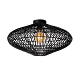 Lucide MAGALI - Flush ceiling light - Ø 56 cm - 1xE27 - Black