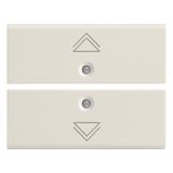 Two half-buttons 2M regul.symbol white