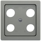 1743-04-803 CoverPlates (partly incl. Insert) Busch-axcent®, solo® grey metallic