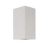 White Sandstone Glass Diffuser LED GU10 2x7 Watt IP65 100-240 Volt Bulb Excluded Light Up & Down L: 8.6 W: 10 H: 18 cm