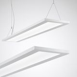 Suspended luminaires Luceos H standard product D/H Prisms White rectangular ETDD 43W 5900lm Wide reduced glare UGR19 (W19) IK03 3 SDCM