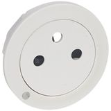 COVER PLATE 2P+E F/B SLIM INDICATOR WHITE