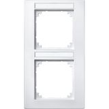 M-PLAN frame, can be labeled twice, vertical installation, polar white